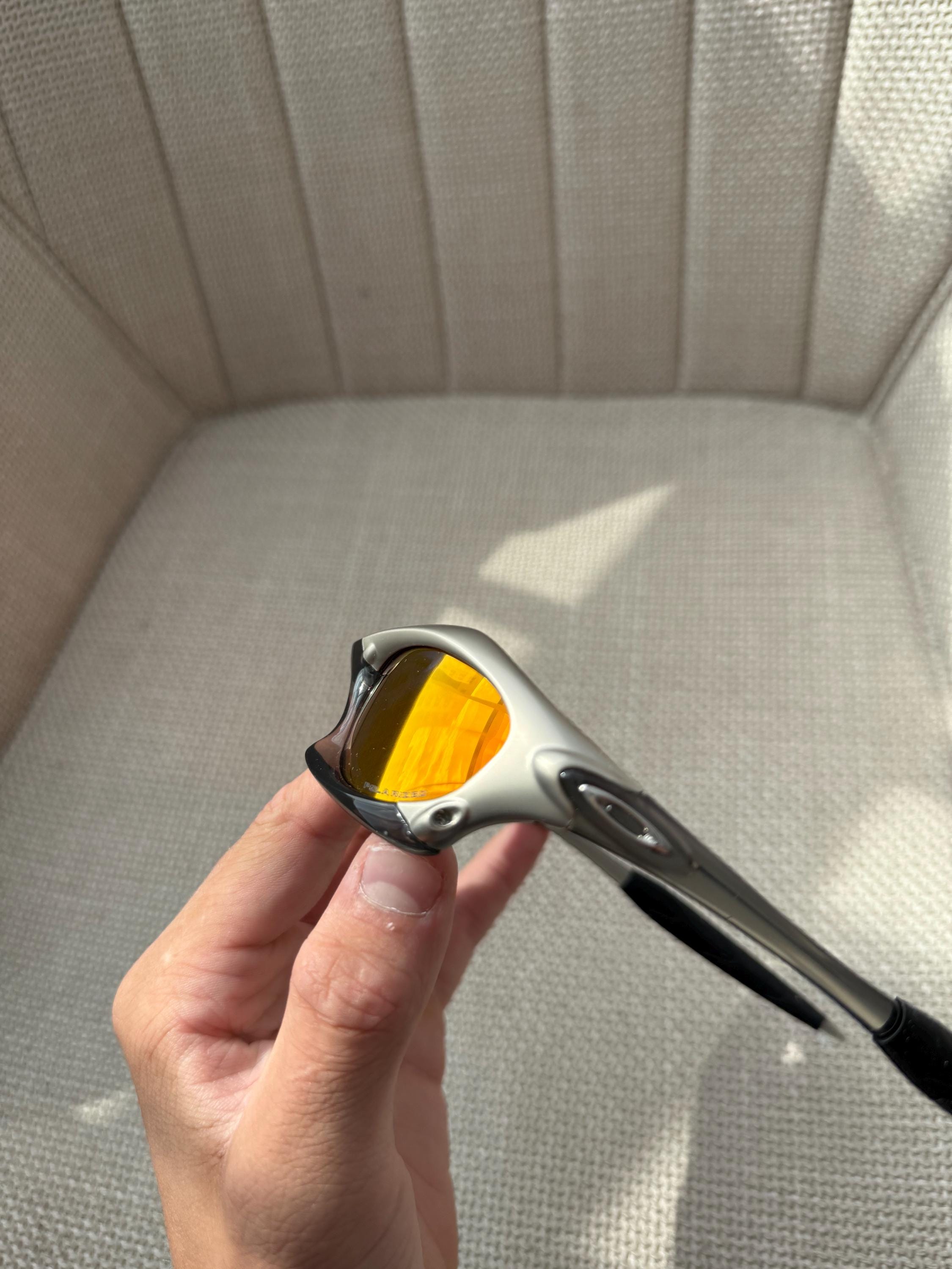 Oakley スポーツウォッチ イエロー/シルバー/ブラック 90's Metal Silver Black Orange Oakley Splice Plate Y2k Rare