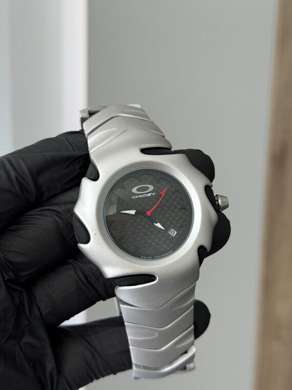 Oakley Watch Blade silver black hype y2k avantgarde opium gorpcore outdoor silver japan usa steel japanese View 4