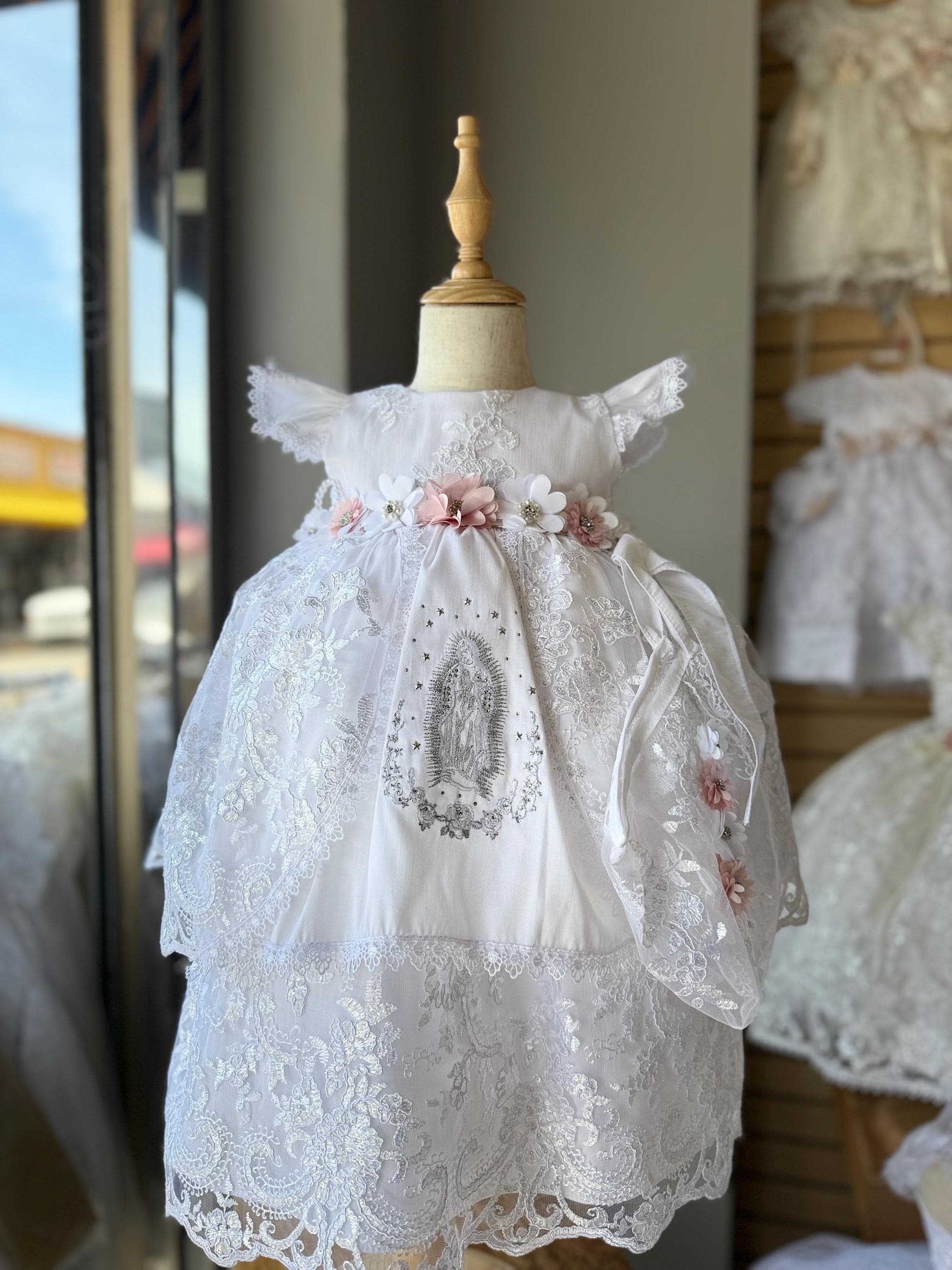 Ropones Vestido Sencillo Para Bautismo Bautizo Bebe Traje De