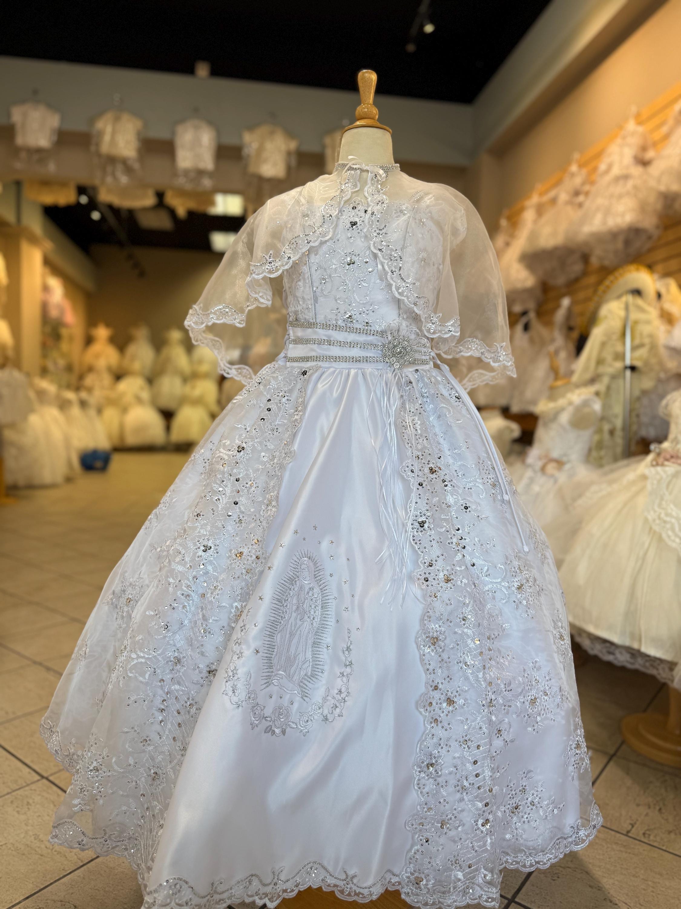 Lace Dress First Communion Dresses With Virgen De Guadalupe First Communion Dress Our Lady Of Guadalupe Lace Dress First Communion Dresses With Virgen De Guadalupe First Communion Dress Our Lady Of Guadalupe