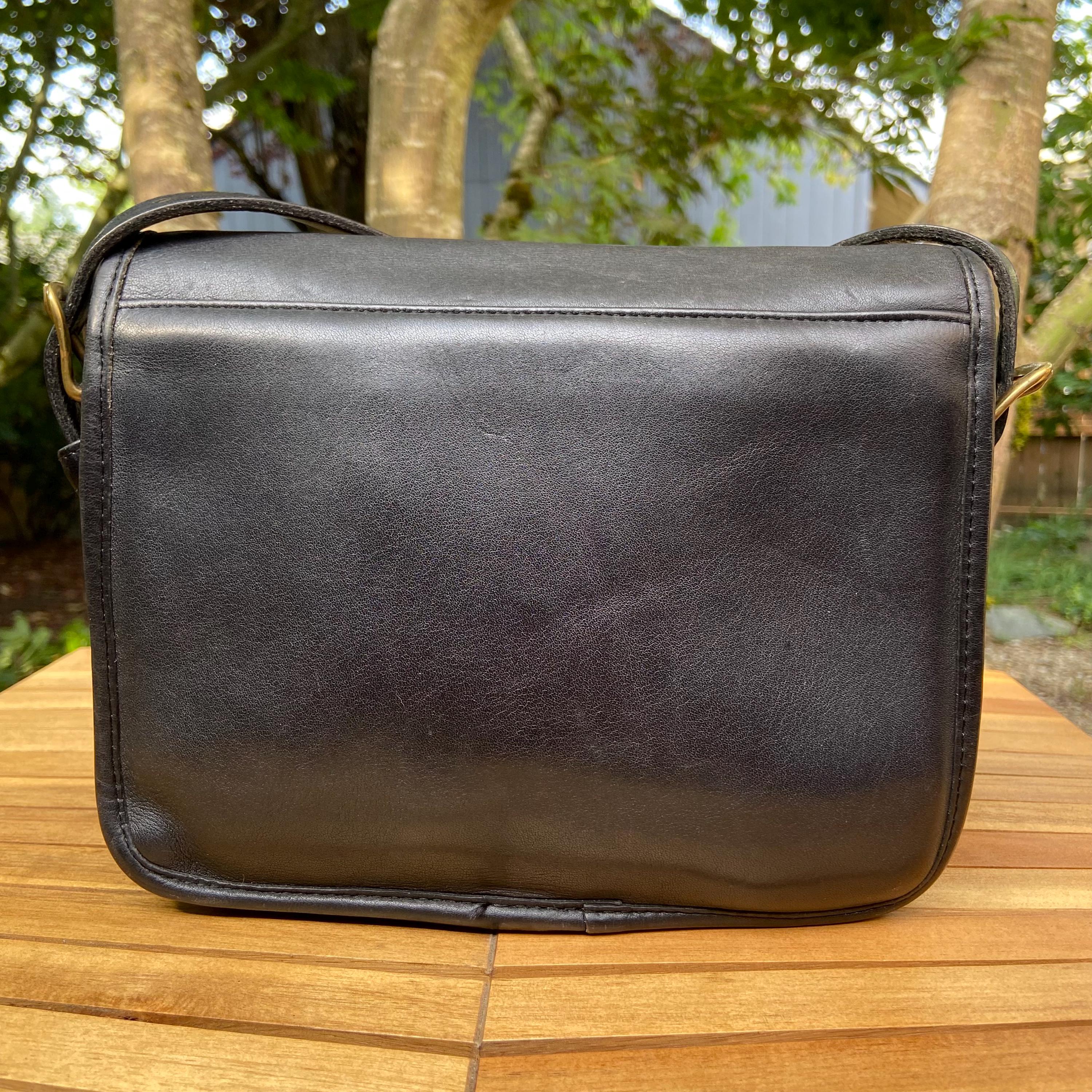 Vintage Coach Saddle Pouch Small | Style 9590 | Black With Brass