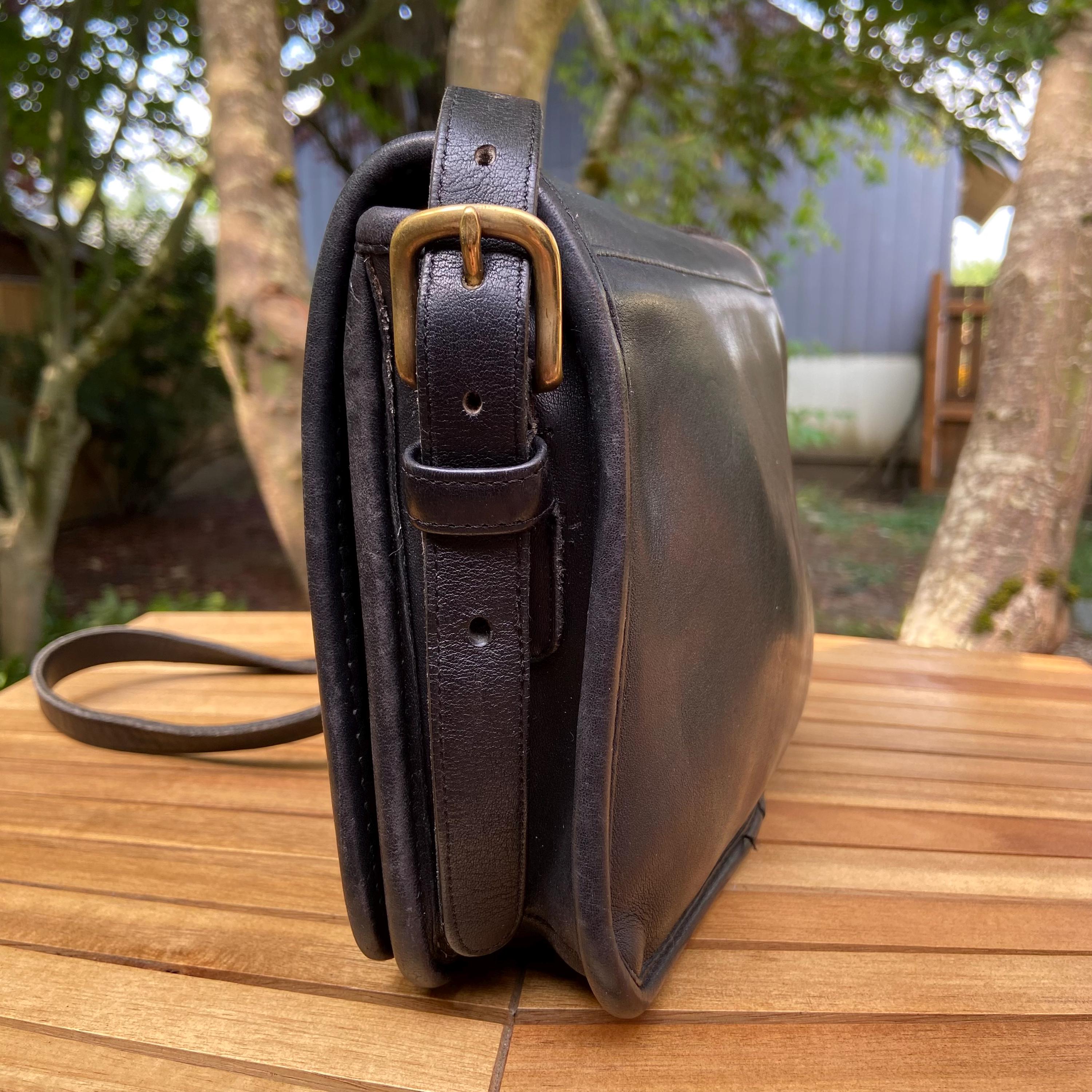 Vintage Coach Saddle Pouch Small | Style 9590 | Black With Brass