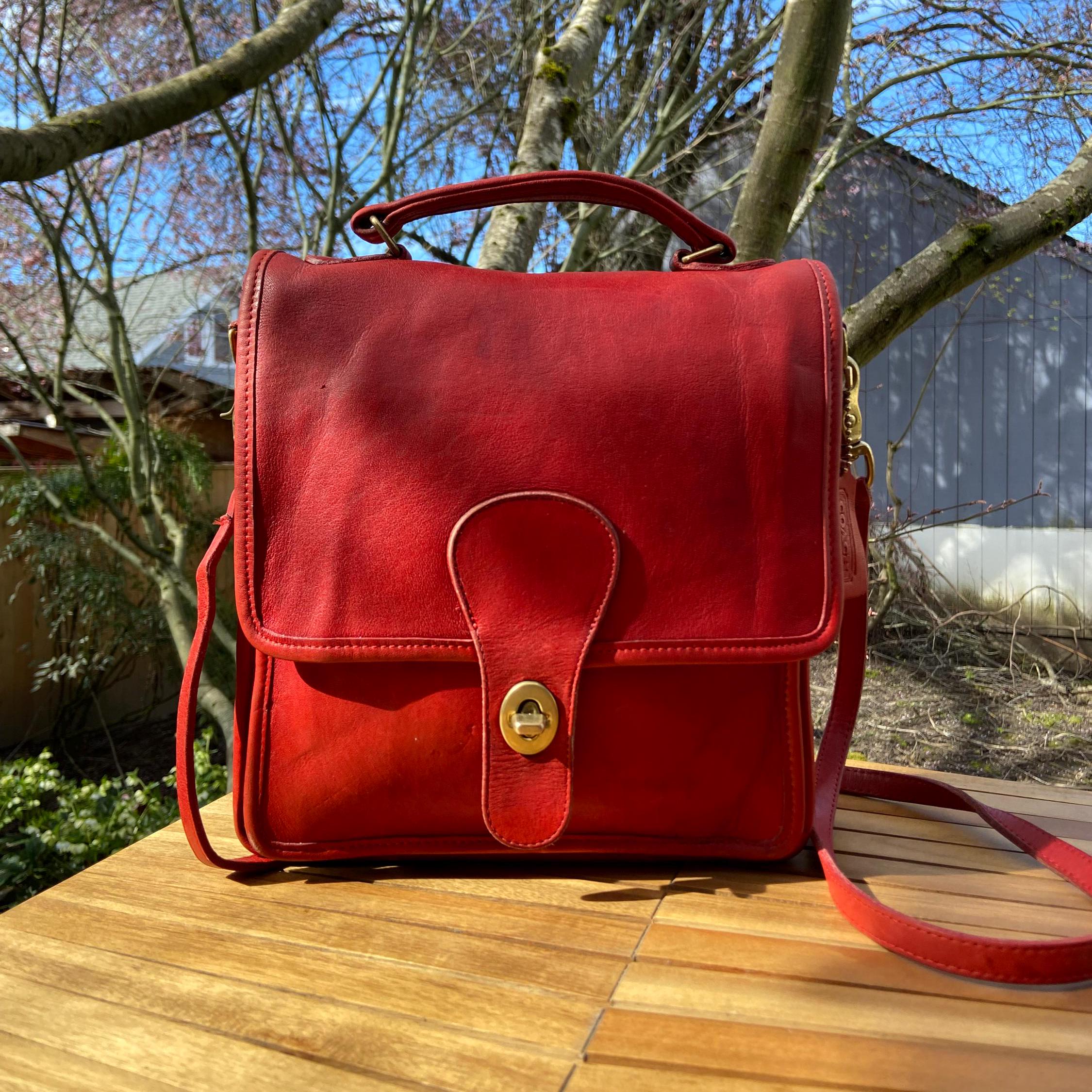 Red Coach Willis Bag - Etsy Canada Red Coach Willis Bag - Etsy Canada