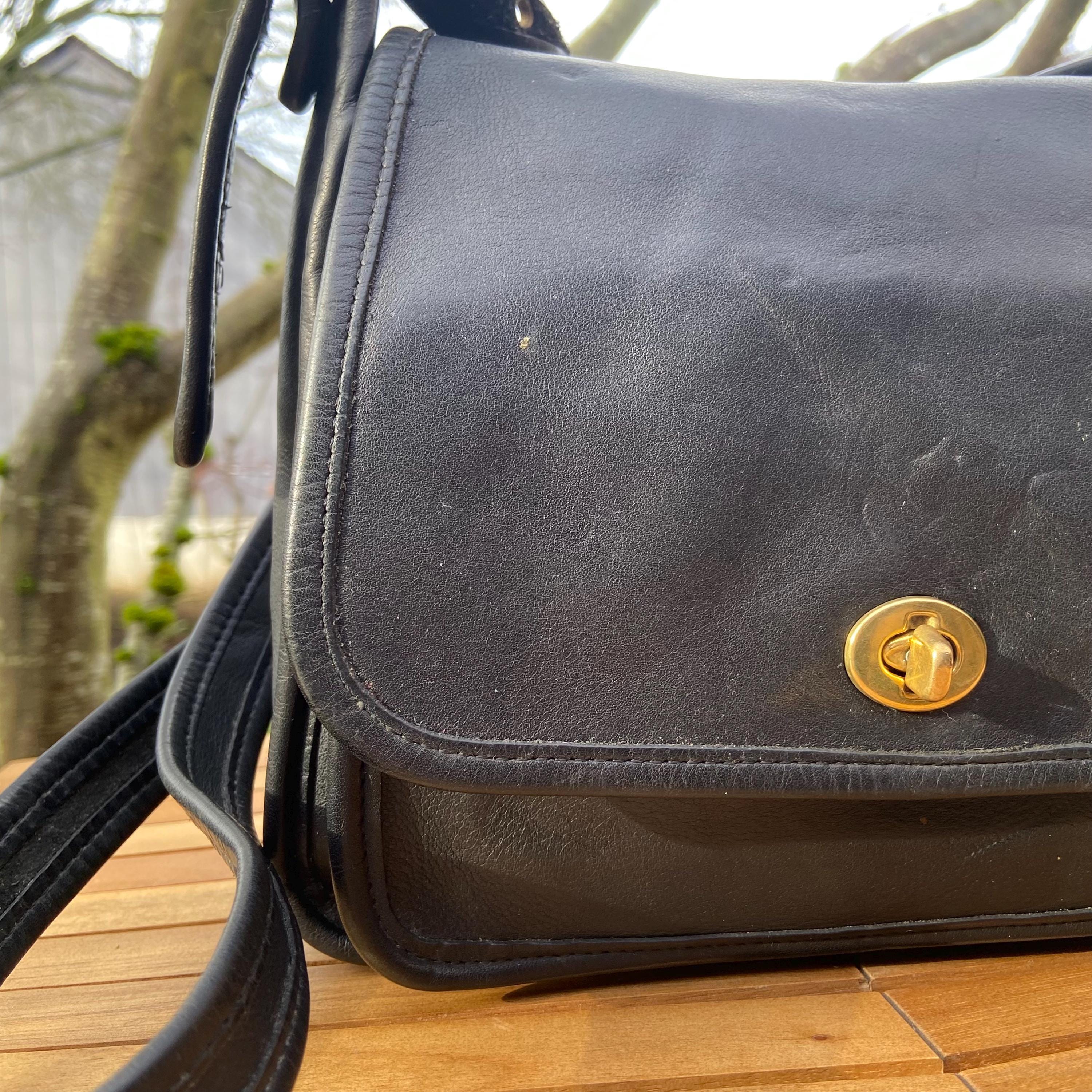 Vintage Coach Rambler's Legacy Bag | Style 9061 | Black | Made in Vintage Coach Rambler's Legacy Bag | Style 9061 | Black | Made in