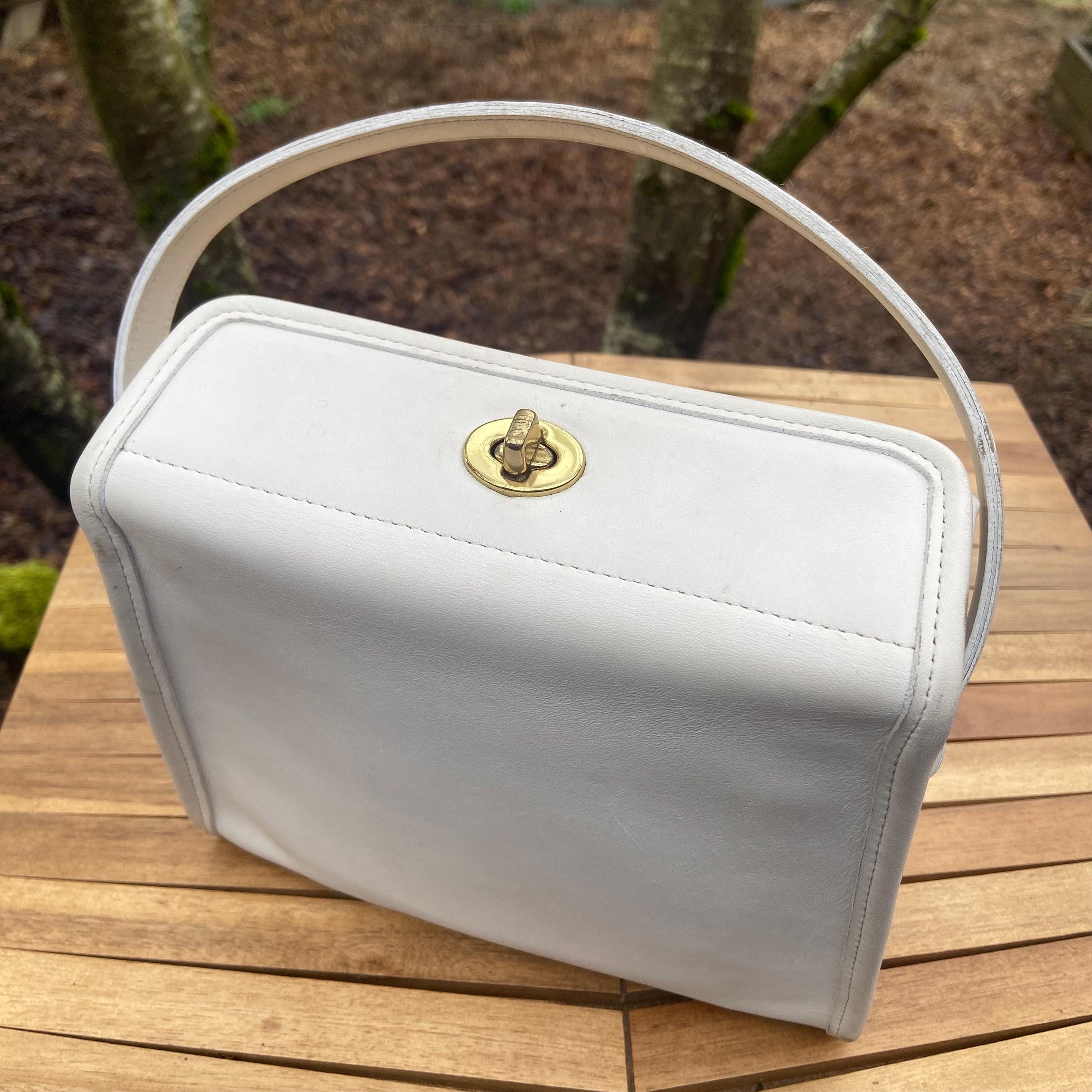 Vintage Coach Geometric Bag | Style 9043 | White | Made in USA - Etsy