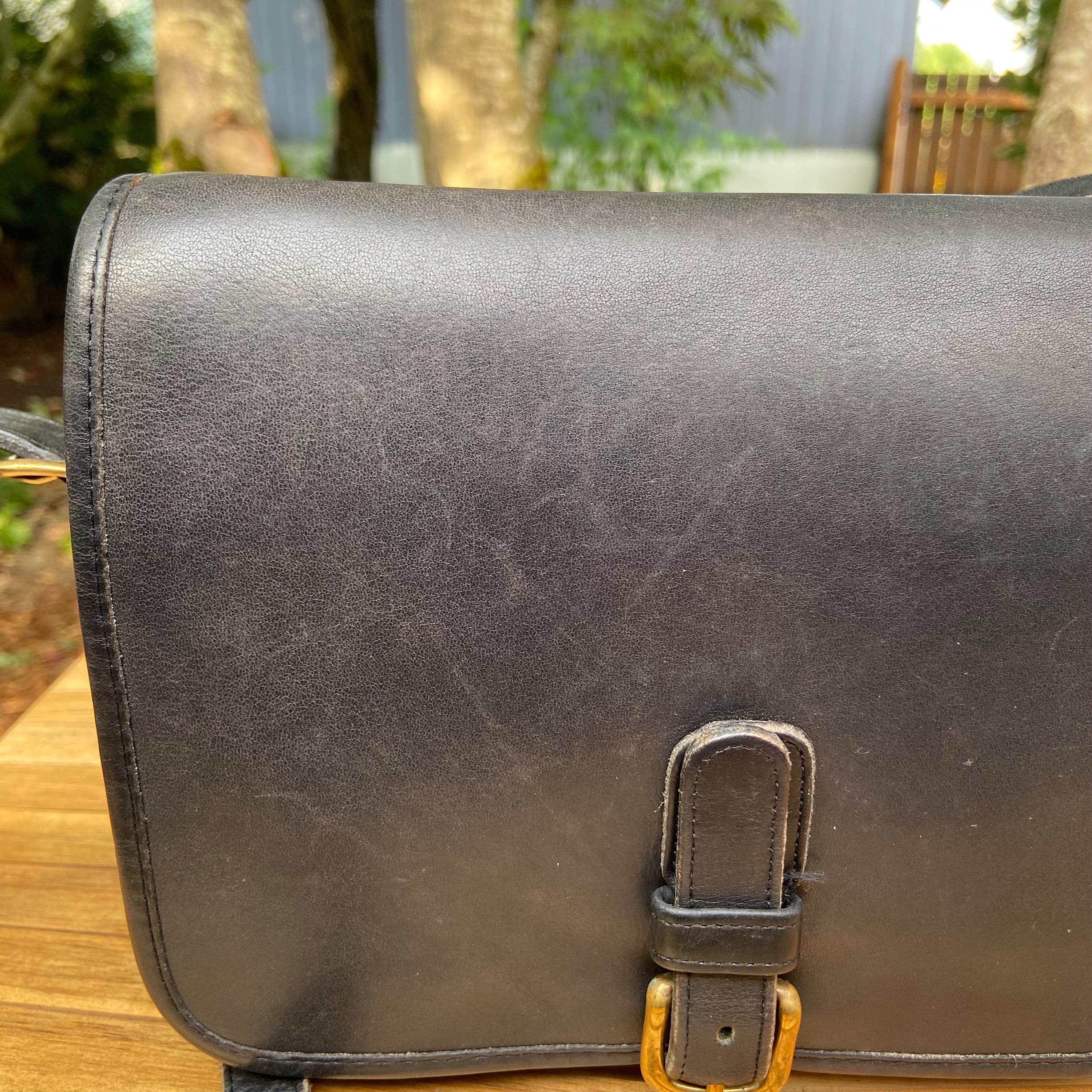 Vintage Coach Saddle Pouch Small | Style 9590 | Black With Brass