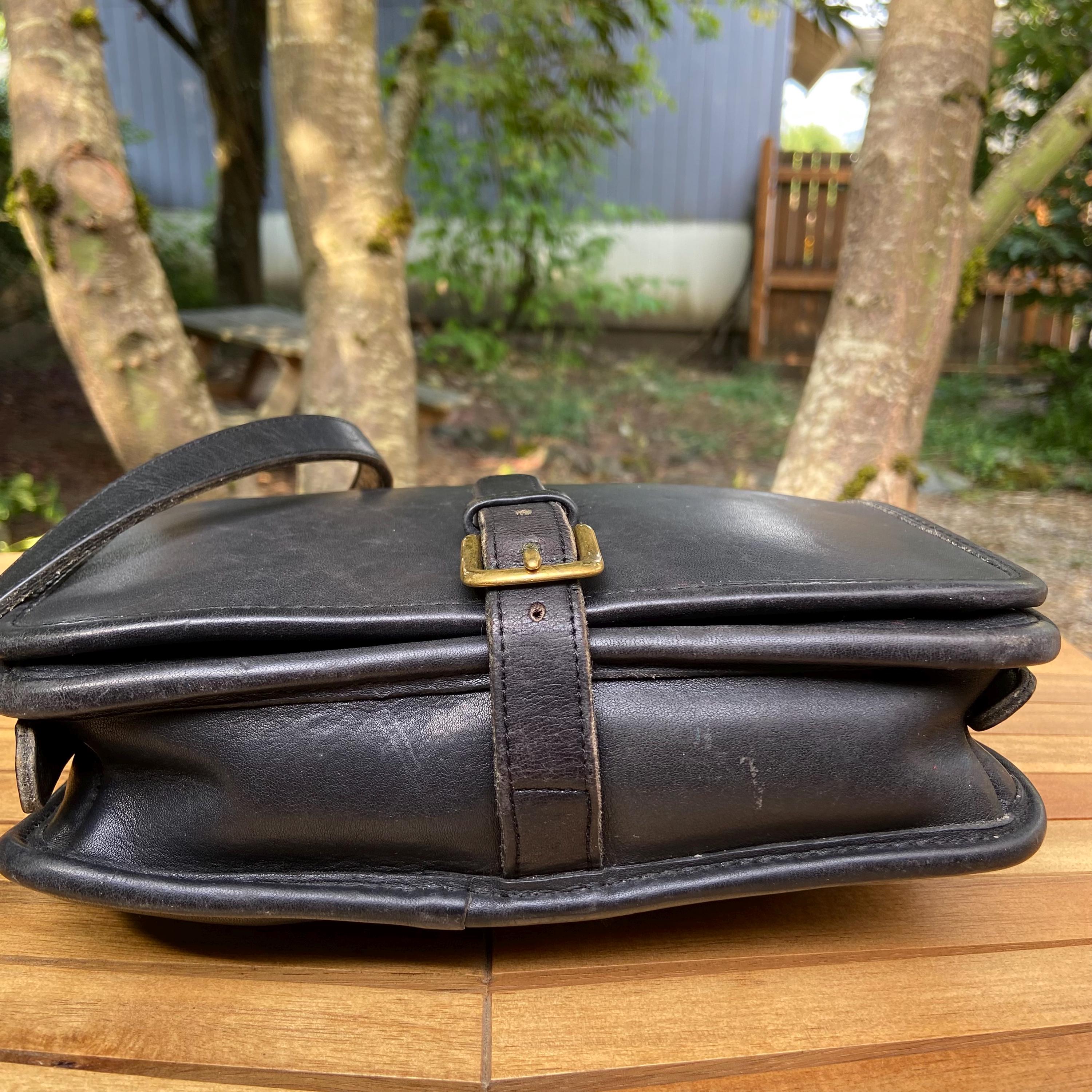 Vintage Coach Saddle Pouch Small | Style 9590 | Black With Brass