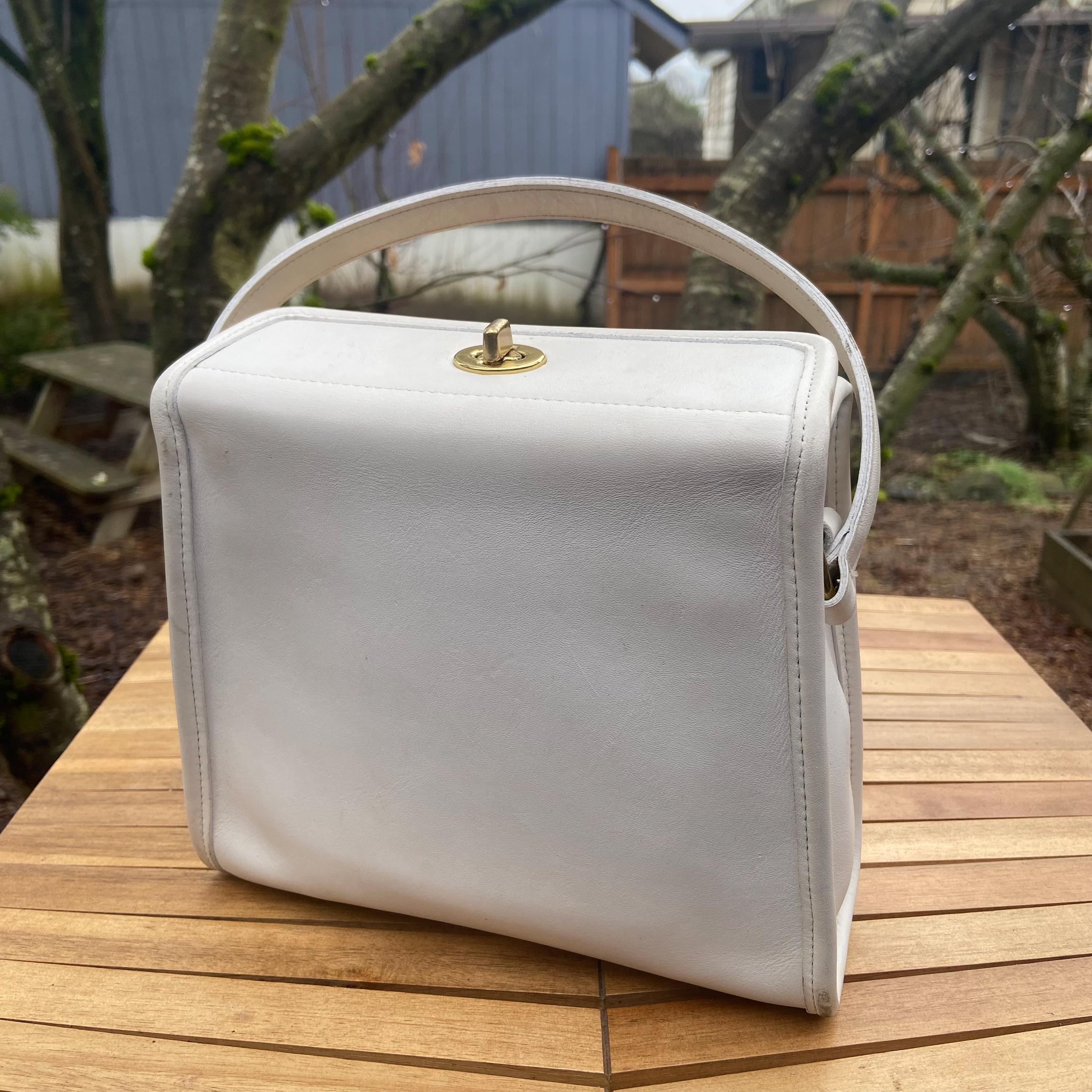 OLD COACH 9043 Geometric Bag 丸洗&フルケア済み Vintage Coach Geometric Bag | Style 9043 | White | Made in USA - Etsy