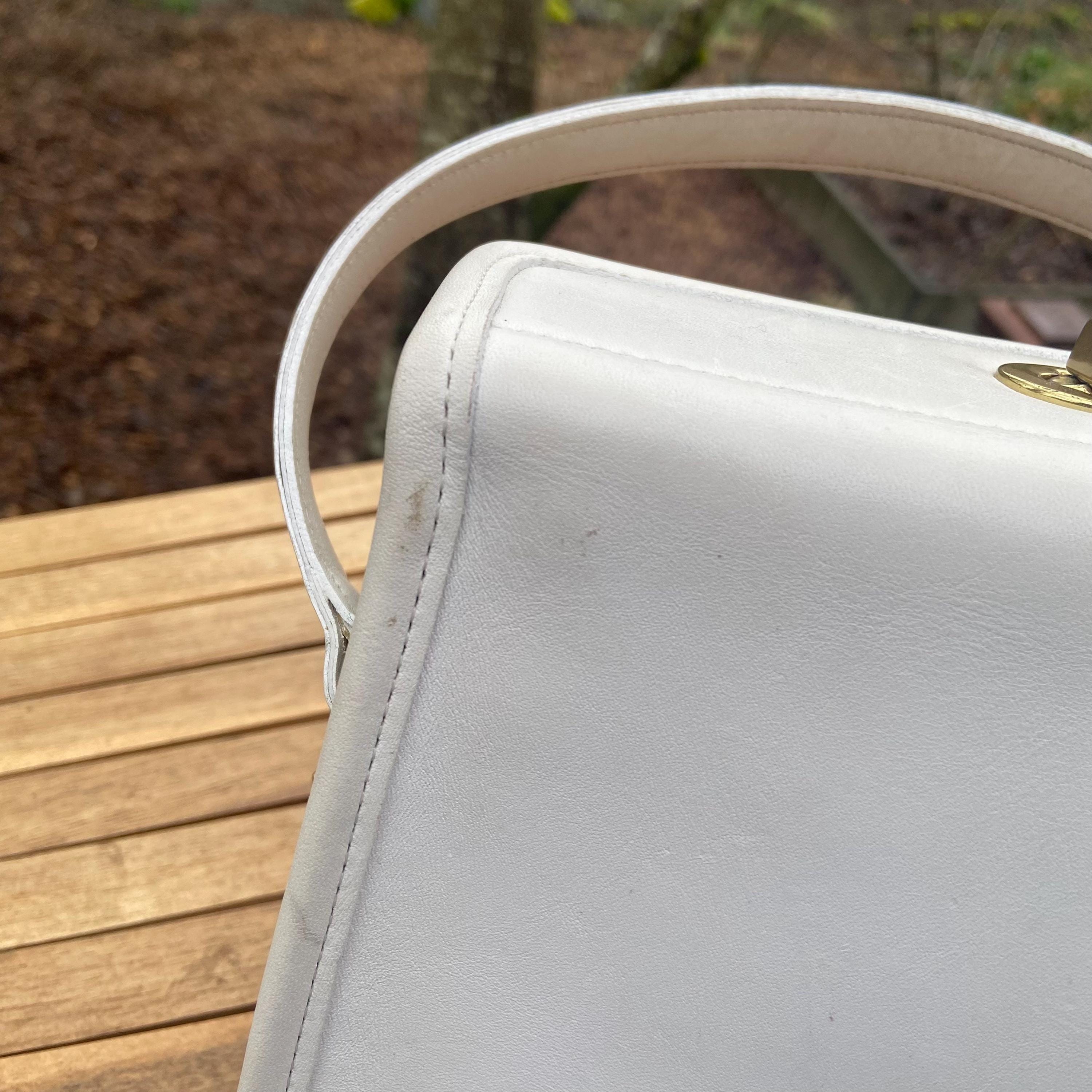 Vintage Coach Geometric Bag | Style 9043 | White | Made in USA - Etsy
