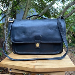 Vintage Coach Metropolitan Brief | Style 5180 | Black With Brass