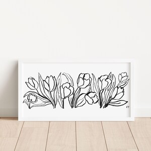 Tulip Landscape Minimal Art Print