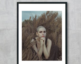 Póster estético, Impresión fotográfica, Galería de arte mural, Moda, Retrato de mujer en la naturaleza, Impresión de alta calidad
