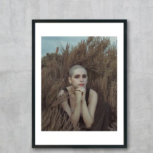 Aesthetic Poster, Photography Print, Gallery Wall Art, Fashion, Woman Portrait in Nature, High Quality Print