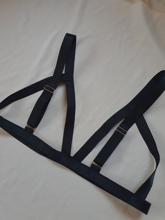 Open Cup Bra, Kinky Lingerie, Burning Man, Cupless, Rave Bralette, Harness, Cage Peek-a-boo Bra