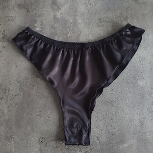 Silky Underwear, Sexy Satin Panties, Ruffled Panties, Frilly