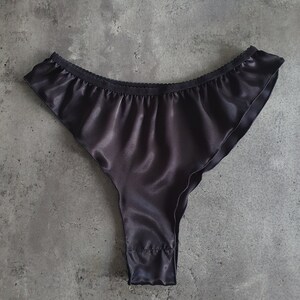 French Panties, Satin Cut Knickers, Underwear, Honeymoon Ruffle Lingerie, Silky Romantic