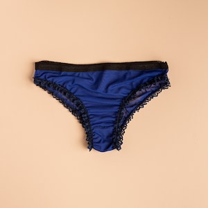 Sheer Panties See Through Panty Tulle Bikini Lingerie Brief Blue Lace