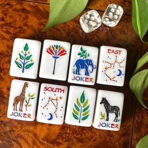 Mahjong Tiles Mystical Menagerie