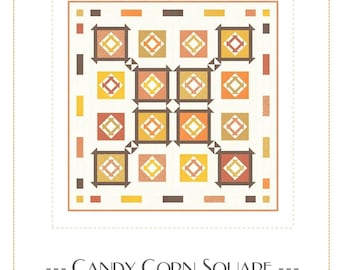Candy Corn Square Quilt Pattern: Autumn Home Decor (PDF Download)