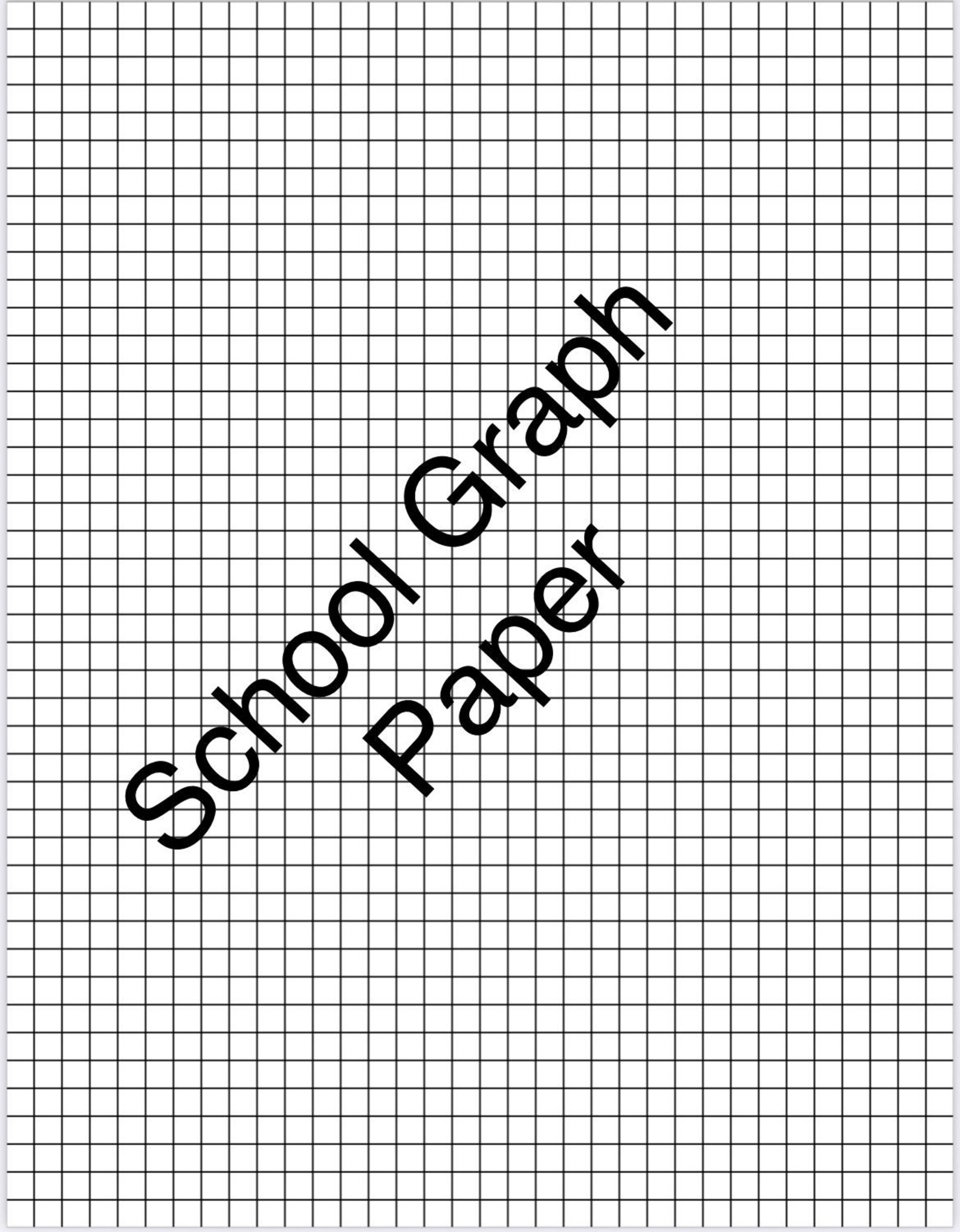 1/4 Inch Grid Paper: Printable Graph Paper PDF - Etsy