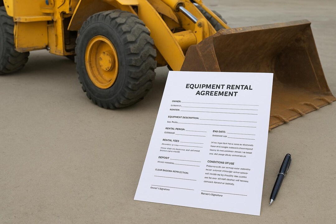 Equipment Rental Template PDF | Legal Contract Template | One Page ...