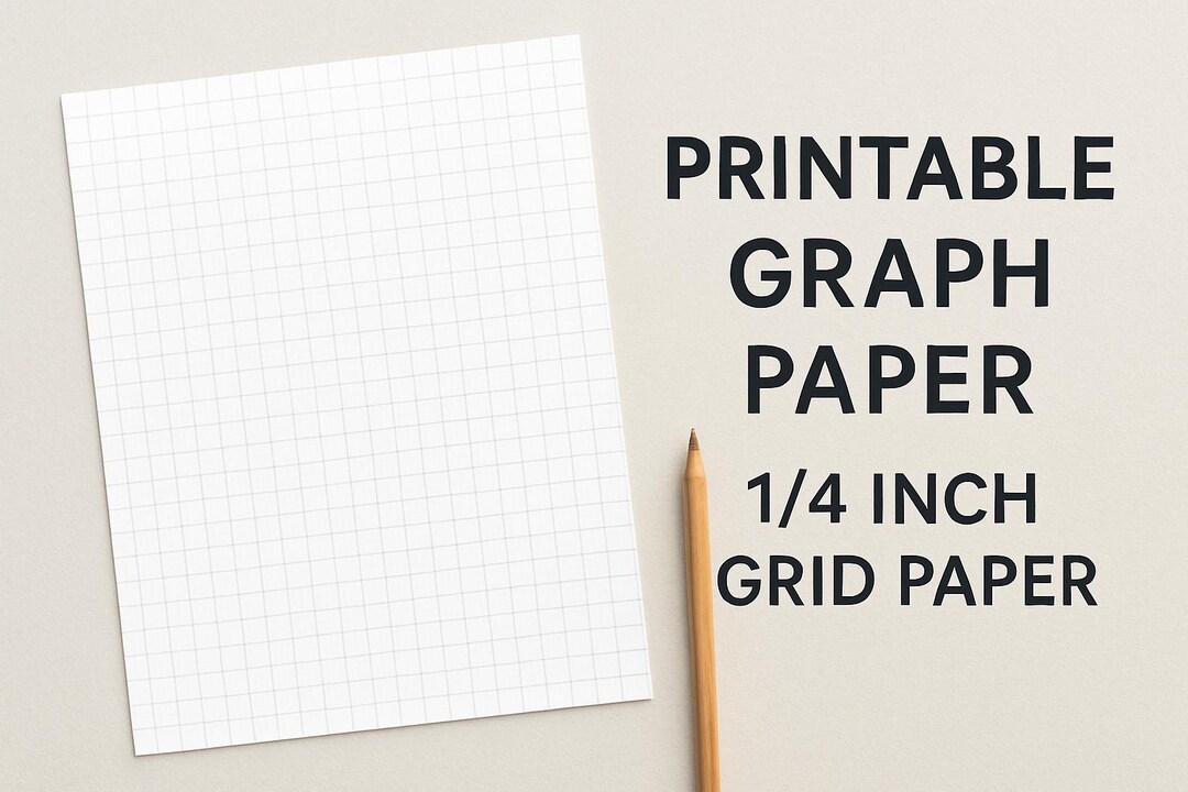 1/4 Inch Grid Paper: Printable Graph Paper PDF - Etsy UK
