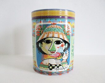 Bjorn Wiinblad Coffee Tin Can Polychrome