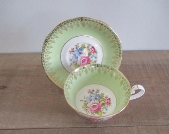 Queen Anne Tea Cup and Saucer Spring Bouquet made in England