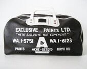 Vintage 1950s Gym Duffle Bag Exclusive Paints Vinyl Vegan