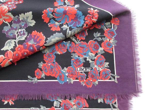 Liberty of London Wool Shawl Blanket Scarf 51 x 52