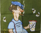 Irish Linen Tea Towel never used Health Farm