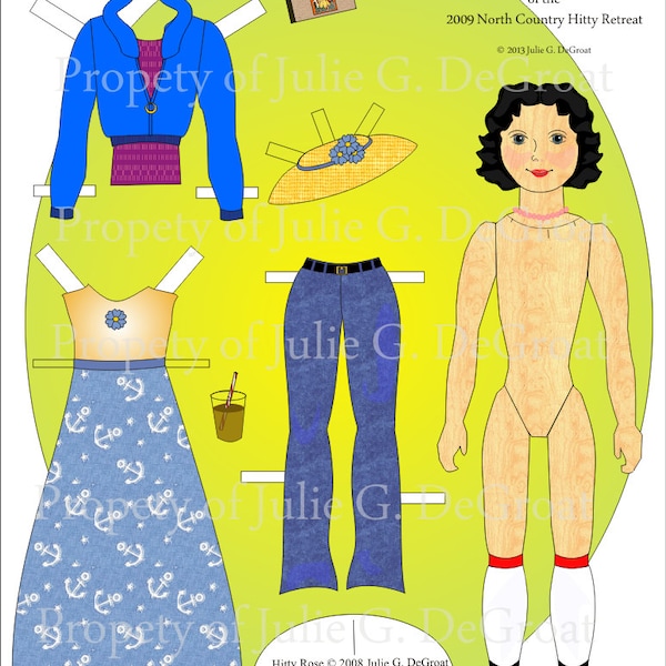 PDF Hitty Rose Paperdoll Set Paper Dolls to Collect and Play