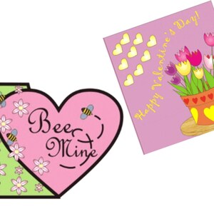 PDF AGD Stampe di San Valentino per bambole da 14" a 24" Due cartoline originali e uno striscione!