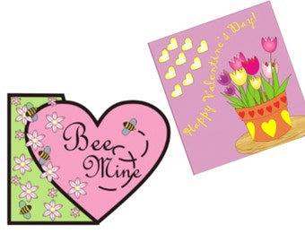 PDF AGD Valentine Printies for Dollies from 14" to 24" Two Original Cards, and a Banner!