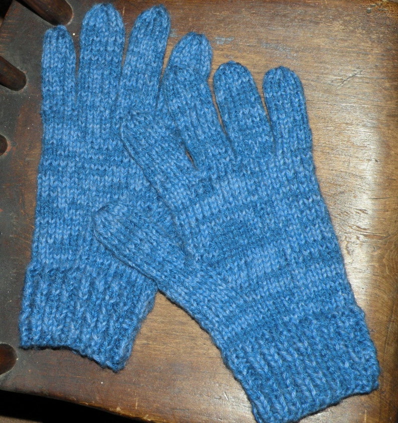 PDF 4 needle pattern Knit these SUPER-EASY Men's Gloves Easy Pattern, Fast Knittting, and warm image 2