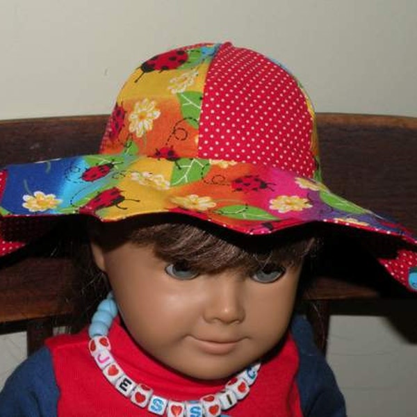 Hat Pattern for American Girl Dolls  and Other 18" Dolls Sun Shiny Hat