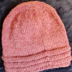 PDF 4 needle pattern It&#39;s knitted hat making time!  Knit this unisex hat for most adults and youths FAST and EASY