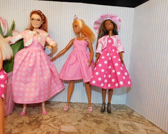 Barbie Hellenna's Spring Line for MTM Curvy and Curvie Barbies Patterns ONLY, PDF.  Sundress, Shrug, Hat and Scarf