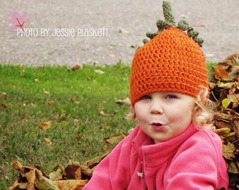 Crochet pumpkin hat custom 0-3 3-6 6-12 12-18 18-24 month 2t 3t 4t 5 6 7 8 9 child  youth adult