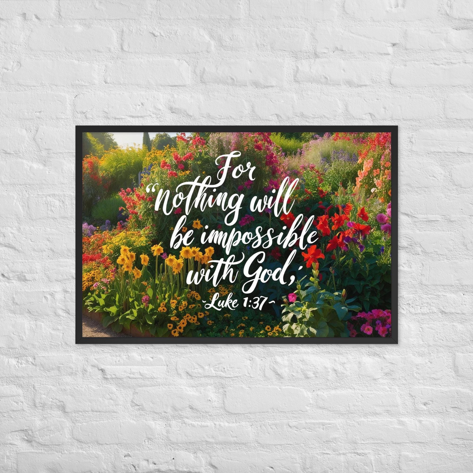 Christian wall art home decor Framed poster
