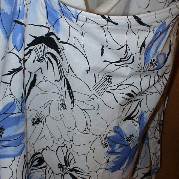 Nursing Cover with Pockets White with Blue Flowers Other Styles AVAILABLE Check My shop