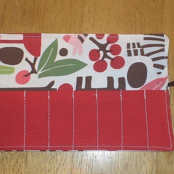 Crayon Roll 2D zoo in Holly Red Other Crayon rolls in My shop.