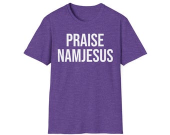 K-POP "Praise Namjesus" T-Shirt, Borahae Shirt, Unisex Tee Shirt, Purple Tee, Kpop Merch, Teeshirt, Holy KPOP Shirt