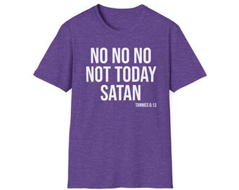 K-POP "Not Today Satan" T-Shirt, Borahae Shirt, Unisex Tee Shirt, Purple Tee, Kpop Merch, Teeshirt, Holy KPOP Shirt