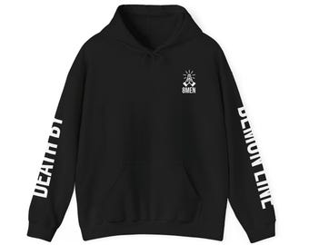 Death by Demon Line Hoodie, ATEEZ, 8MEN Shirt, Unisex Heavy Blend™ Hooded Sweatshirt, Atiny, Kpop Fan-Made Merch