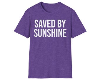 K-POP "Saved By Sunshine" T-Shirt, Borahae Shirt, Unisex Tee Shirt, Purple Tee, Kpop Merch, Teeshirt, Holy KPOP Shirt