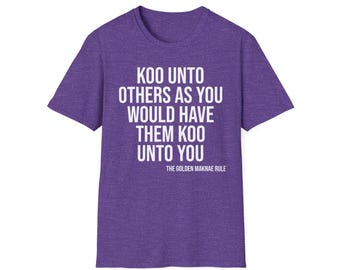 K-POP "Golden Rule" T-Shirt, Borahae Shirt, Unisex Tee Shirt, Purple Tee, Kpop Merch, Teeshirt, Holy KPOP Shirt