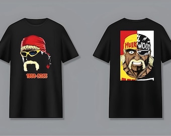 Hulk Hogan Hulkamania Hollywood Hogan wwf wwe Camiseta de doble cara Unisex Adulto Nuevo