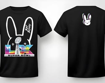 Bad Bunny Super Bowl Half Time Tshirt Unisex Adult New