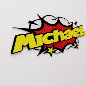 Custom Comic Book Style Door Sign – Personalize Background & Name ...